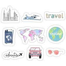 Glossy, matte, and transparent options in various sizes. Travel Pack Sticker By Sifasunny Travel Stickers Aesthetic Stickers Iphone Case Stickers