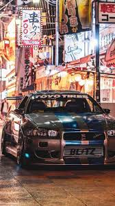 2048x1152 preview wallpaper nissan skyline, gtr, r34, blue, front view Pin On Supersamochody