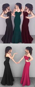 Simple Satin Sweetheart Mermaid Corset Prom Dresses Robe De Bal Robe Ceremonie Et Robe