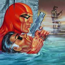 Kizilmaske Or Phantom Orginal Art Work By Turkish Illsutrator Aslan Sukur Indrajal Comics Movie Poster Art Pulp Fiction Characters