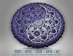 Download M09 Yin Yang Svg 3d Yin Yang Layered Svg For Cricut Glowforge Files Laser Cut Files 3d Mandala Svg Multilayered Mandala Svg Craftmegood