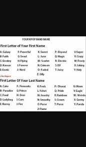 Create good names for games, profiles, . My Korean Name K Pop Amino