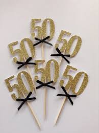 Black And Gold Cupcake Toppers 50th Cupcake Toppers Gold Glitter 50th Cake Toppers Black And Gold Party Decor 50th Birthday P 30th Birthday Cake Topper 30th Birthday Parties 30th Birthday