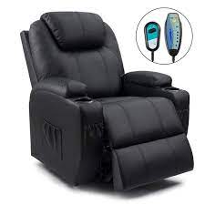 walnew power lift recliner with massage and heat black faux leather walmart com sofa seats recliner chair lift chairs