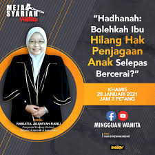 Umur yang dikategorikan bawah umur seperti anak yang berusia bawah 7 tahun untuk bagi lelaki dan bawah 9 tahun untuk perempuan. Mingguan Wanita Setiap Kali Berlakunya Perceraian Hak Facebook