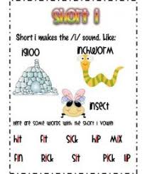 Short I And Short E Anchor Chart Anchor Charts First Grade