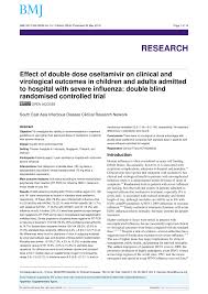 pdf effect of double dose oseltamivir on clinical and