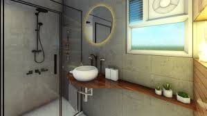 The main amenities are located near the center of the room, creating a circular traffic flow to the layout. Indian Bathroom Design Ideas Interior Design Projects
