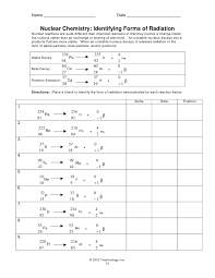 Worksheet will open in a new window. Nuclear Decay