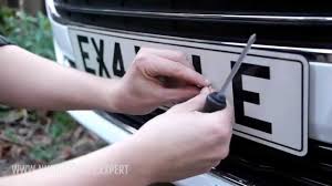 Sourcing guide for license plate bolt: How To Attach A Number Plate To A Car The Screw Method Youtube