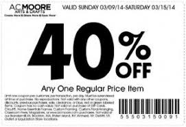 Ac Moore Coupons Week Of March 9 15 2014 40 Off Any One Regular Priced Item Ac Moore Michaels Coupon Printable Coupons