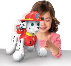 Robodog's paw patrol racer is made for speed with real working wheels for push and play action! Bol Com Zoomer Paw Patrol Marshall Hond