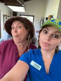 Hilarious headgear abounds! It was “Silly Hat” Day in the office as part of  our “Spirit Week!” (SWEET Buffalo Bills hat, Dr. Ryan!) Speaking of the  Bills, bank