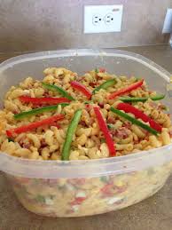 Puerto Rican Macaroni Salad Ingredient Noodles Spam Ham 4eggs 1 Green And Red Pepper And O Macaroni Salad Ingredients Macaroni Salad Recipe For Picnic Ham