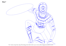 Learn How To Draw Spiderman From Captain America Civil War Captain America Civil War Step By Step Spiderman Drawing America Civil War Captain America Civil