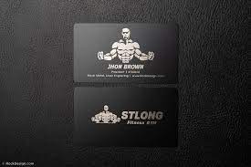 Enter your business name and create a stunning fitness business card tailored just for you. Bold Fitness Quick Black Metal Business Card Template Stlong