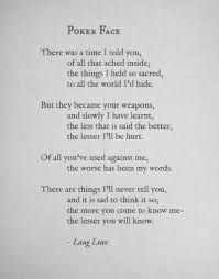 Poker Face Lang Leav Poker Quotes Lang Leav Inspirational Quotes