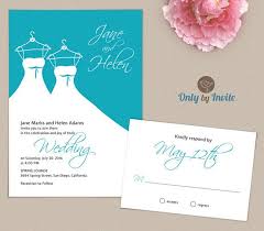 Lesbian Wedding Invitation Same Gender Wedding Invitations Civil Ceremony Turquoise And Whi Lesbian Wedding Invitations Wedding Invitations Lesbian Wedding