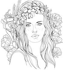 Download and print these portrait coloring pages for free. Realistic Girl Coloring Pages Coloring Home