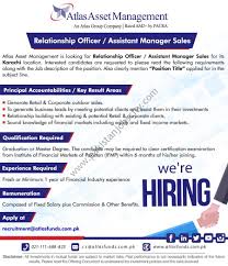 Job summary job overview successful examples resources. Atlas Asset Management Limited Jobs Relationship Officer Assistant Manager Sales
