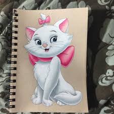 Done Marie From Aristocrats Now On To My Next Project Fyi Disney Art Drawings Disney Character Drawings Disney Drawings