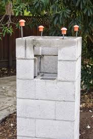 Some blocks have been filled with unless the cinder blocks have been painted with lead paint, the debris is considered clean fill. Outdoor Update Pillars Are Up And More Details Simply Organized