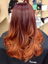 copper ombre haarfarben frisur rote haare haarfarbe ideen