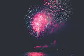 Silhouette of steel ridge wallpaper, blue and pink sky painting. Hd Wallpaper Fairhope United States Cool Pink Fireworks Explosion Purple Wallpaper Flare