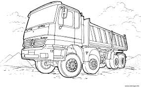 Tes copains ne vont pas en croire leurs yeux ! Coloriage Mercedes Camion Dessin Camion A Imprimer