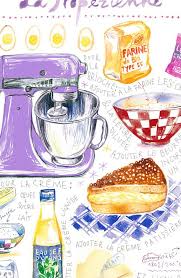 La Tropezienne French Cake Illustrated Recipe Print Etsy In 2020 Food Illustrations Illustration Cake Drawing
