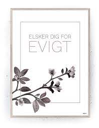 Check spelling or type a new query. Plakat Canvas Akustik Elsker Dig For Evigt Faded Populaer Artworks