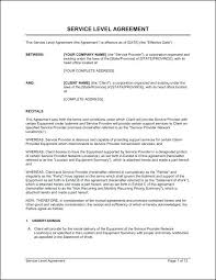 It Service Agreement Template Contract Document Level – otograf site