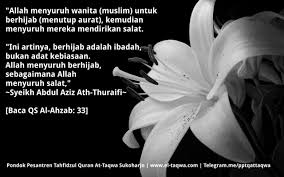 Untuk menjadi istri maulanya yang bernama zaid ibnu harisah r.a. Tadabur Quran Surat Al Ahzab Ayat 33 Pondok Pesantren Tahfidz Al Qur An At Taqwa Sukoharjo