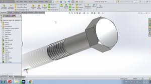 Hex Bolt Design In Solidwork 3d Model Tecnicas De Dibujo Tutoriales