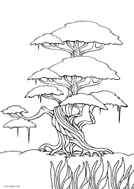 Christmas tree tracin coloring page for kids. Free Printable Tree Coloring Pages For Kids