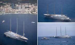 Russian billionaire's £360million super yacht which is 468ft long dwarfs  competition in Monaco | Daily Mail Online