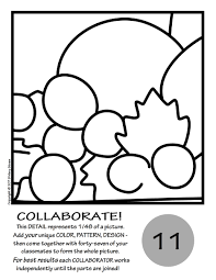 Still Life With Fruit Dish By Cezanne Collaborative Activity Coloring Pages Still Life Fruit Coloring Pages Collaborative Mural