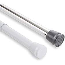 Casa Pura Teleskopstange Weiss Sicherer Halt Ohne Bohren Spannstange Durch Drehen Verstellbar Als Duschsta Duschvorhangstange Vorhangstangen Duschstangen