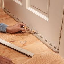 Install A Door Bottom Weather Strip To Wooden Doors For An Effective And Almost Invisible Airtig Diy Home Improvement Diy Home Repair Home Improvement Projects