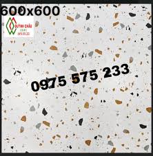 Gạch 60x60 vân đá hạt terrazzo hạt to lớn
