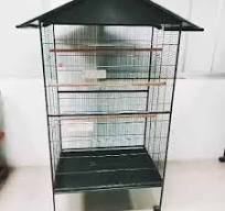 Jaula de pájaros negra de Metal personalizada de fábrica, aviario de  pájaros, casa de loros para palomas al aire libre, jaulas para mascotas