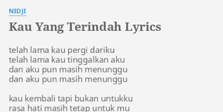 Comment must not exceed 1000 characters. Kau Yang Terindah