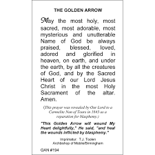 Maybe you would like to learn more about one of these? The Golden Arrow Prayer Card Inspired Prayer Cards