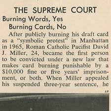 Check spelling or type a new query. Pacifist Who Burned Draft Card Loses Case 1968 Newseumed