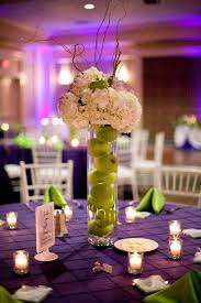 Specialty Wedding Decor Rentals By Kate Ryan Linens Green Wedding Centerpieces Purple And Green Wedding Wedding Centerpieces