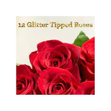 1 Dozen Glittered Red Roses Flowerama Exclusive Cedar Rapids Ia