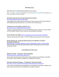 The recommendations in this guide are based on the 6th edition (2009) of the publication manual of the american psychological association. Apa Resources Apa Refresher For Edd Students Western