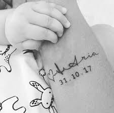 Tatuaje Electrocardiograma Con Fecha De Nacimiento Y Nombre De Hija Tatuajes Para Mujeres
