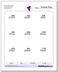 This worksheet would be really good for the students to practice huge number of decimal (fill in the blank spaces of the multiplication of a decimal by 10 or higher power of 10). Long Division Worksheets Division With Decimal Results