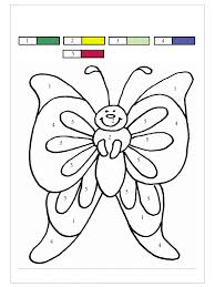 Aside from the benefits of coloring in general (see our webpage about coloring), your children will also learn the importance of coloring instructions, the meaning of symbols, and the advantage of seeing things. Butterfly Coloring Pages With Numbers Novocom Top